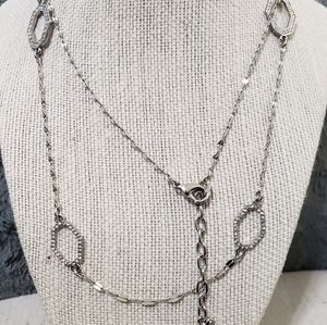 Silver long necklace